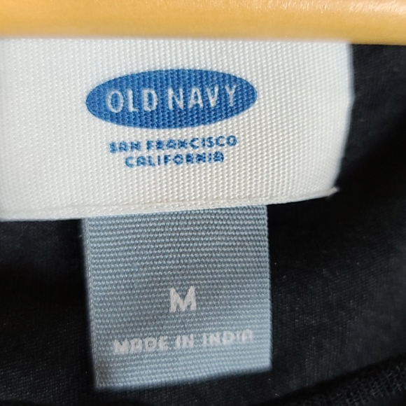 Old Navy Black Crepe Boho Floral Dress w Tassels - Picture 6 of 10